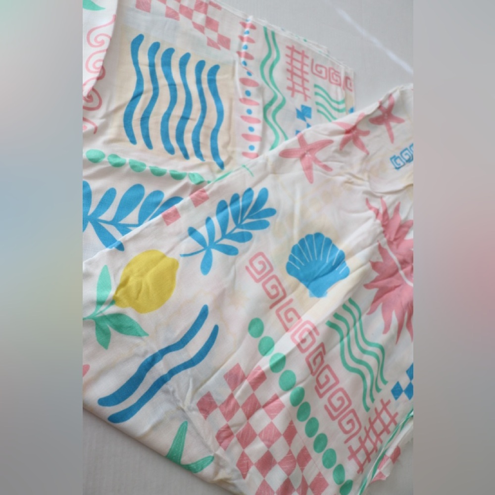 Pastel holiday vibes linen viscose fabric, 3 yards